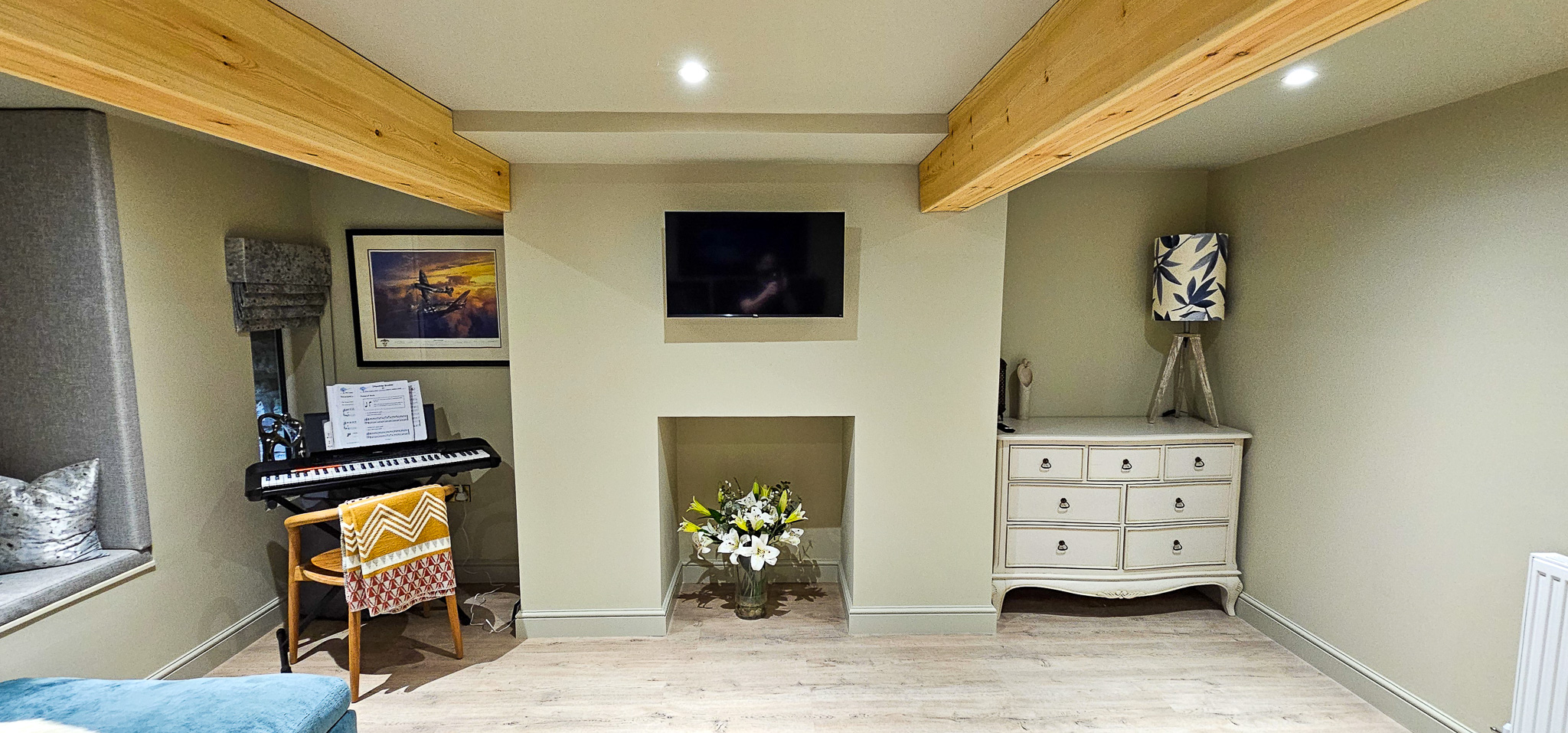 fireplace in family room
